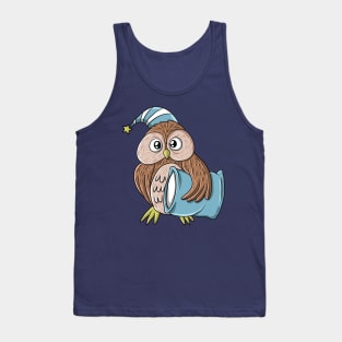 Funny Owl Festival Of Sleep Sleeping Gift for Men Women Kids Tank Top